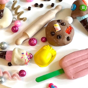 Ice Cream Sensory Dough Kit, hours of sensory play, gift for kids, open ended toy, Montessori, play dough