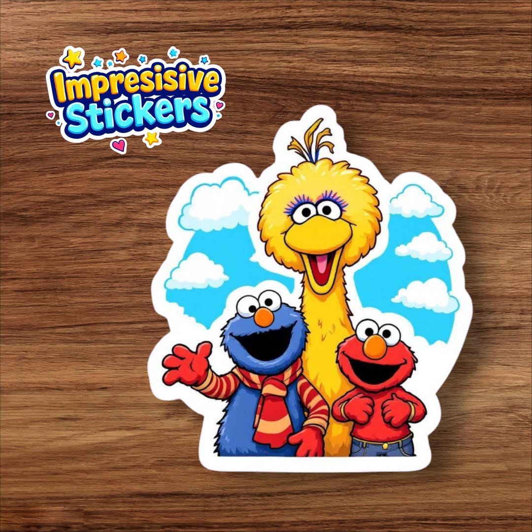 Setso Stickers Sesame Street Sticker - Etsy