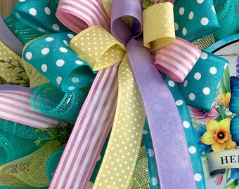 Spring bow, summer bow, Easter bow, bows for lanterns, spring bows, pastel bows, summer bows, bows for wreaths, Easter bows