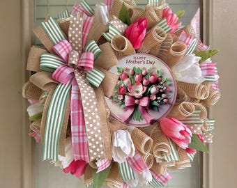 Mother’s Day wreath, wreath for Mother’s Day, Mother’s Day wreaths, Mother’s Day gift, Mother’s Day decor, Mother’s Day wreath gift