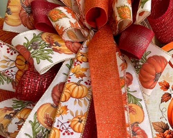 fall bow, fall bows, autumn bow, autumn bows, bows for wreaths