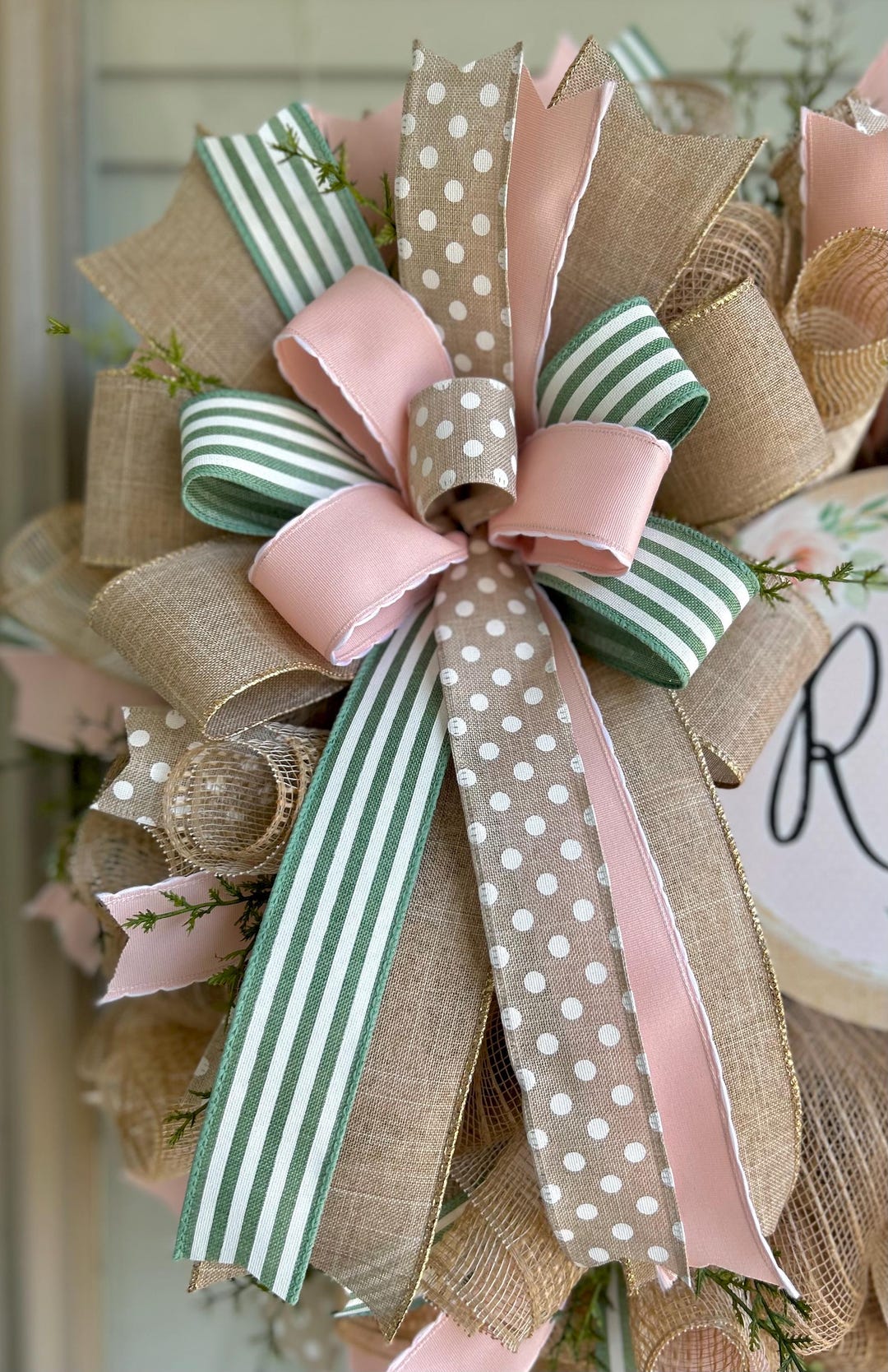 Easter Bow, Spring Bow, Pink Bow, Pink Spring Bows, Pink Easter Bows ...