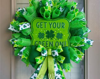 St. Patrick’s Day wreath, st patty’s day wreath, st Patrick’s day front door wreath