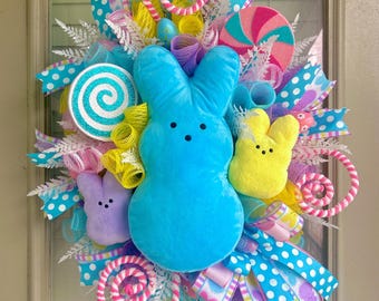 Sugar bunny wreath, Easter sugar bunny wreath, sugar bunny Easter decor, Easter wreath, Easter bunny wreath, sugar bunny wreaths