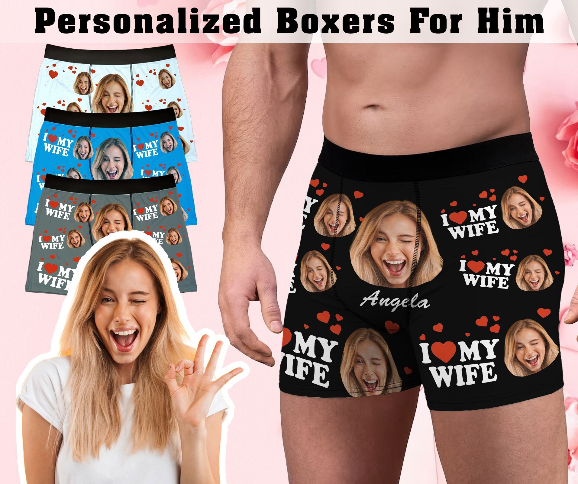 Personalized Boxers. Funny Boxers. Boyfriend Gift. Mens Boxers