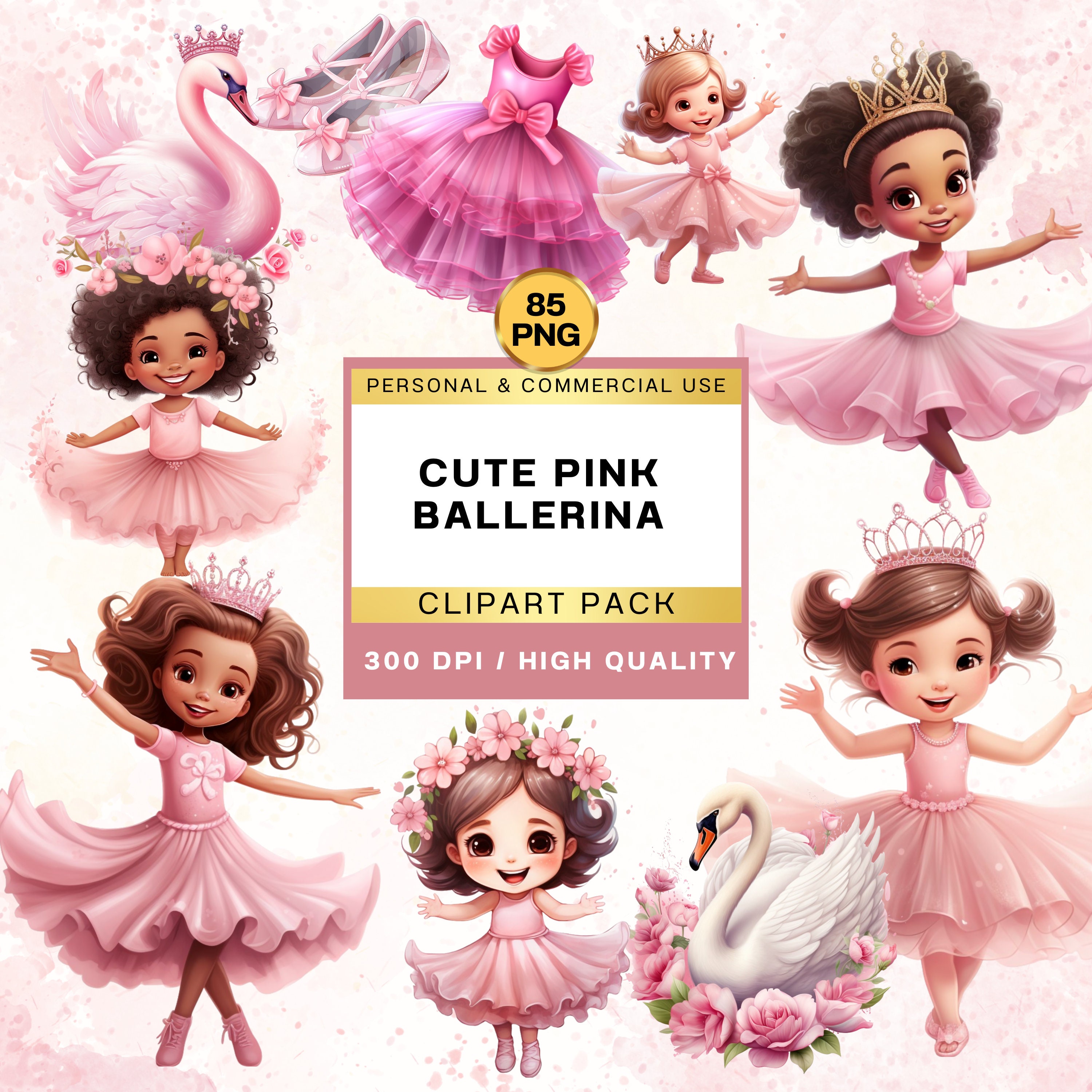 85 PNG Pink Ballerina Clipart, Swan Lake Clipart, Watercolor Ballerina ...