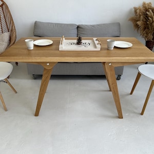 Dining/coffee table | transformer table 2in1 |  | natural wood | oak coffee table | handiwork | dining table | height adjustment | oak wood