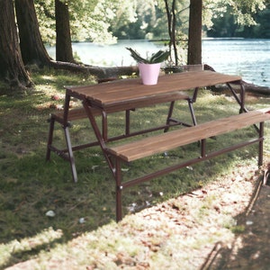 Folding picnic table, bench plan, patio furniture, transformer bench