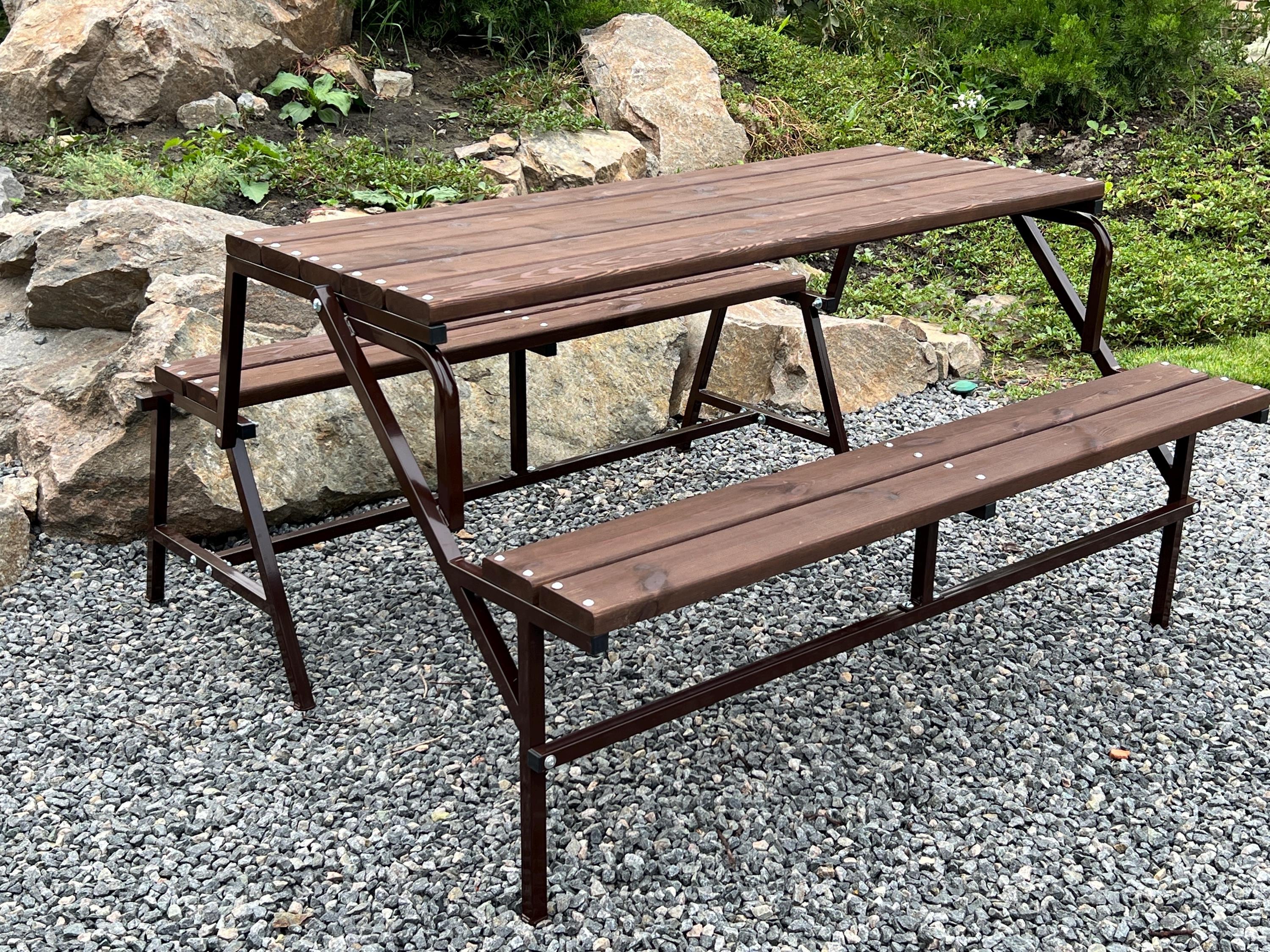 2×4材 可動式ベンチ 変身　トランスフォーマーベンチ　イス付テーブル キャンプ BBQ アウトドア 　テーブル ベンチ 新品 トランスフォーマーベンチ2×4再 | caDIY3Dオフィシャルサイト