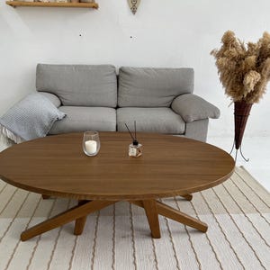 Oval Transformer 2-in-1 Dining/Coffee Table | Coffee Table | Handmade | Dining Table | Height Adjustable | Ash Tree | Variable Height