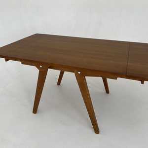 4-in-1 Oak Transformer Table: Adjustable Height Dining & Coffee Table
