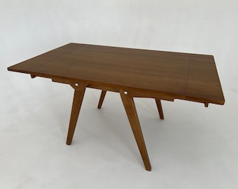4-in-1 Oak Transformer Table: Adjustable Height Dining & Coffee Table