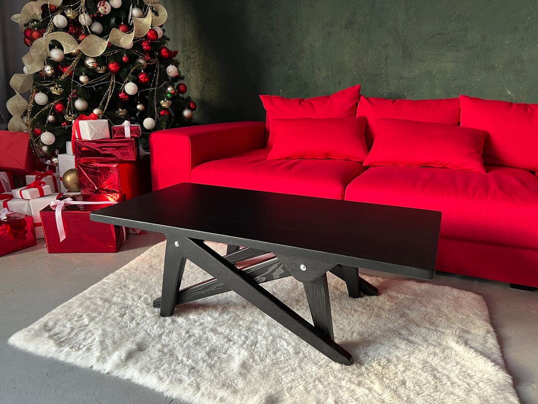 Adjustable Height Natural Wood Coffee Table: 2-in-1 Dining Table - Etsy