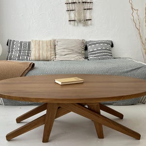 Oval Transformer 2-in-1 Dining/Coffee Table | Coffee Table | Handmade | Dining Table | Height Adjustable | Ash Tree | Variable Height