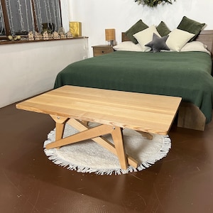 Sliding table | folding table | height adjustable table | oak coffee table | transformer table 2in1 dining/coffee | height adjustment | ash