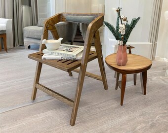 Sedia pieghevole in legno di frassino fatta a mano: elegante design naturale