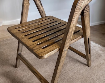 Folding chair | Elegant chair | Natural wood chair | Ash wood | Handmade