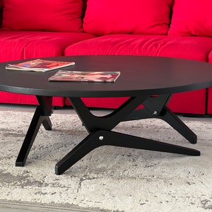 Oak Transformer Table: Height Adjustable Round Coffee Table