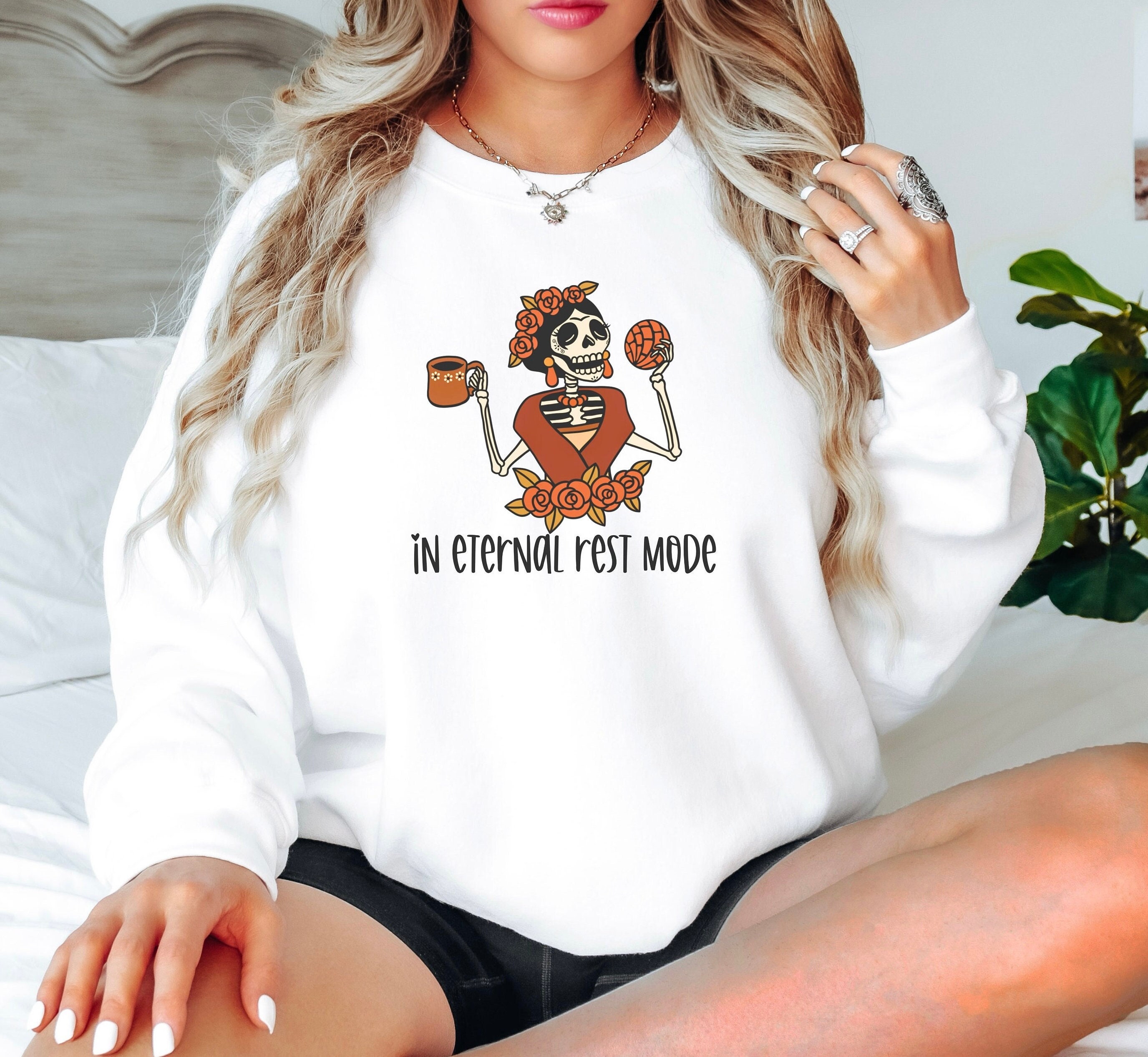 Dia de Los Muertos Sweatshirt: Senora "Eternal Rest Mode" Pullover
