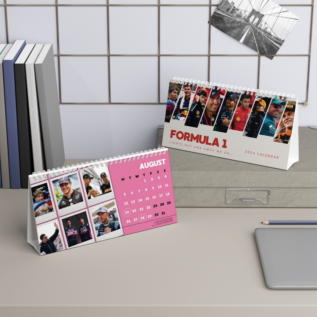 2025 F1 Drivers Desk Calendar Formula 1 Formula 1 Calendar Etsy
