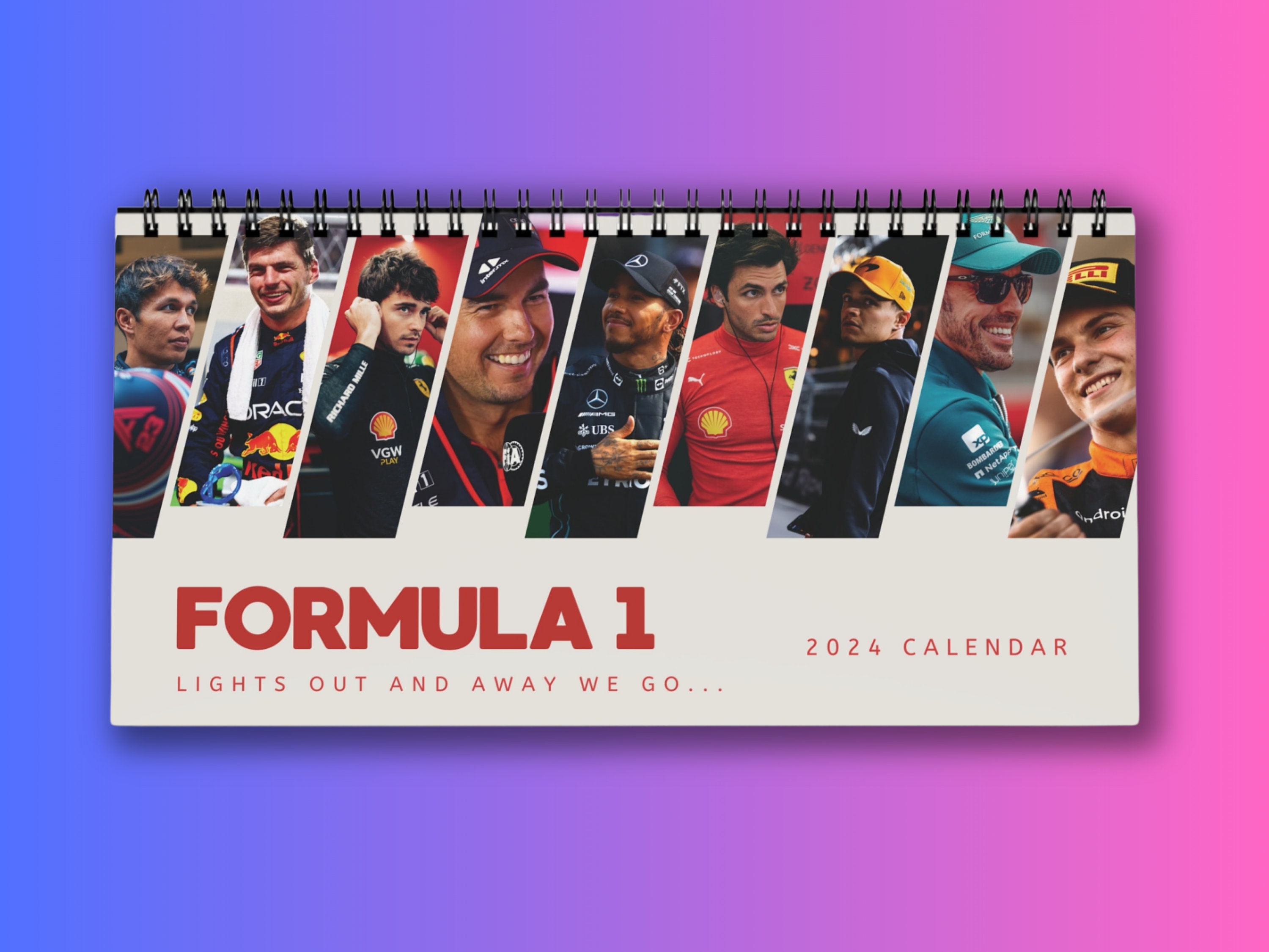 2025 F1 Drivers Desk Calendar Formula 1 Formula 1 Calendar Etsy