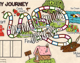 Fichier PDF de suivi « My Journey » inspiré de Candyland