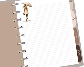Boho Fall Lined Paper with Fall Based Theme Planner Filler Paper with Lined Paper for Classic and Big Happy Planner