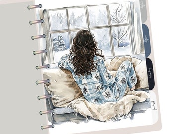 Winter Snowflake Day Dreamer Planner Dashboard Happy Planner Ring Planner Divider Cute Cozy Winter Dashboard Ring Planner Dashboard