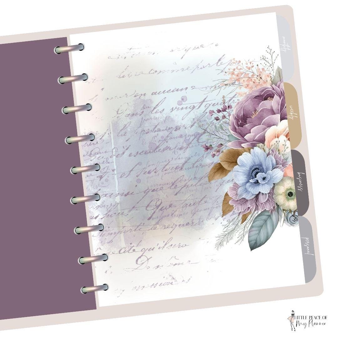 Pastel Bloom Planner Dashboard #2 for Happy Planner and Ring Planner ...