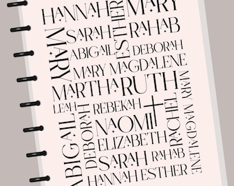 Women of the Bible Planner Cover | Christian Planner Cover | Faith Planner | Scripture Back Cover | Discbound Cover | HP Classic Big Mini