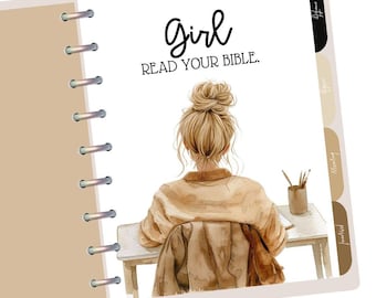 Girl Read Your Bible Planner Dashboard for Happy Planner Divider Ring Planner Dashboard for Planner Dashboard Faith Quote Planner Dashboard