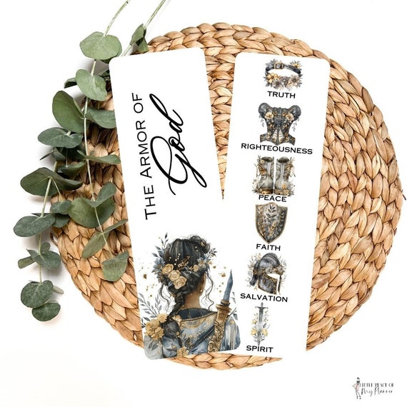 Bible Verse Bookmark with Ephesians 6 The Armor of God Page Marker for Bible Bookmark with Bible Verse The Armor of God Bookmark for Bibles