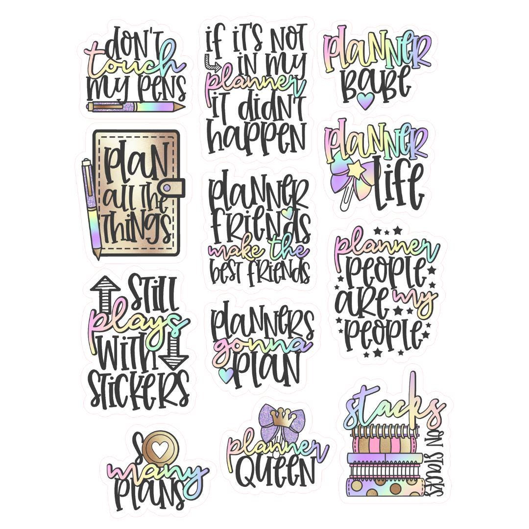 Planner Quotes for Planner Die Cuts Sticker Planner Girl Quote Die Cut ...
