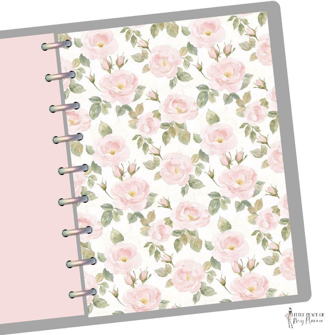 Pink Roses #9 Happy Planner Dashboard and Ring Planner Divider Planner ...