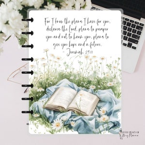 Bible Verse Planner Deluxe Cover Faith Planning Bible Quote  Happy Planner Deluxe Cover Jeremiah 29:11