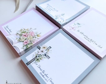 Bible Verse Tear Away Memo Pad with Scripture Note Pad Christian Stationery Faith Note Pad for Bible Scripture Memo Pad Gifts for Christian