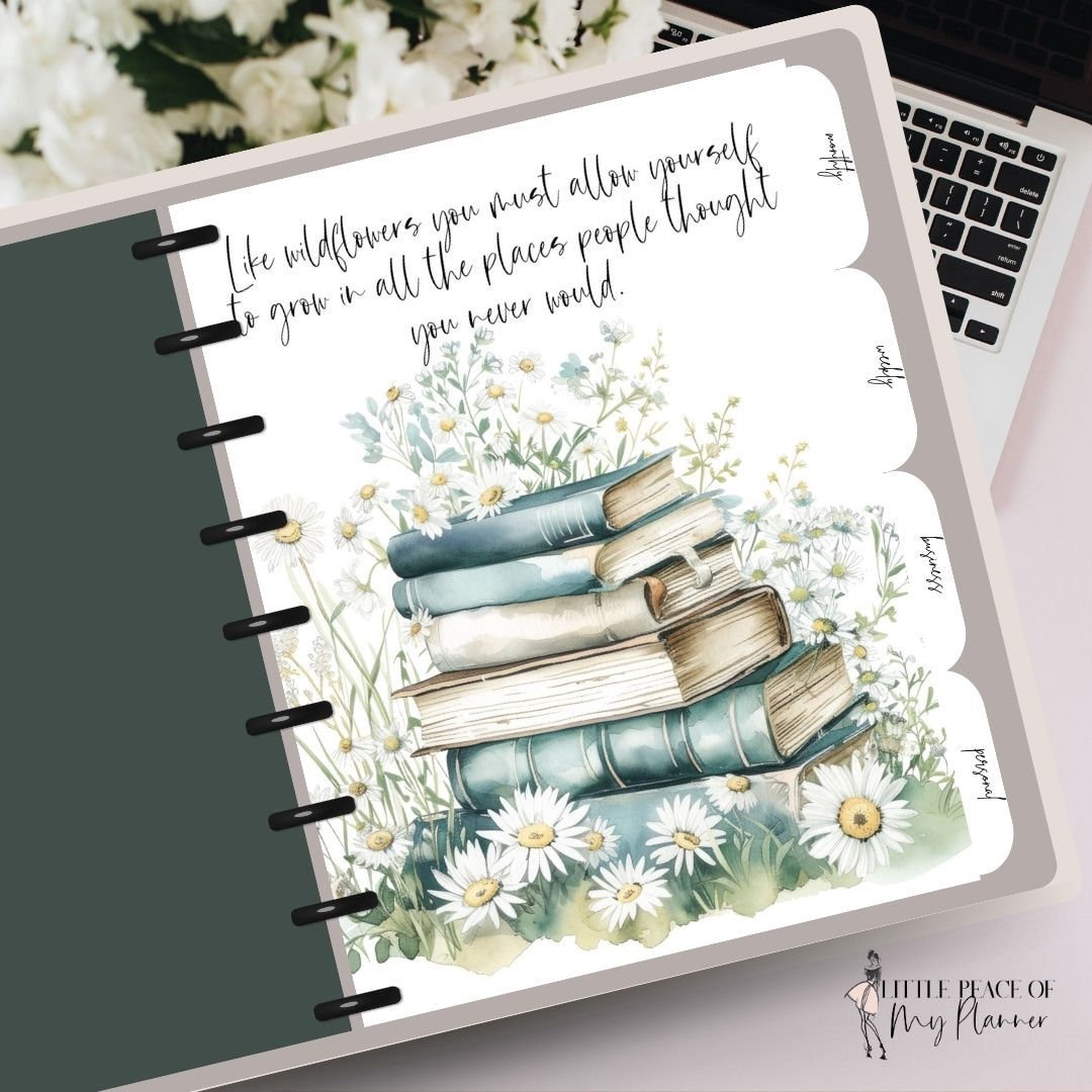 Floral Dashboard for Planner Dashboards for Happy Planner Dividers With ...