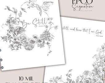 Be Still Planner Cover Set | Faith Planner Cover | Floral Christian Planner Cover | Happy Planner Classic & Big | 10 Mil Laminated