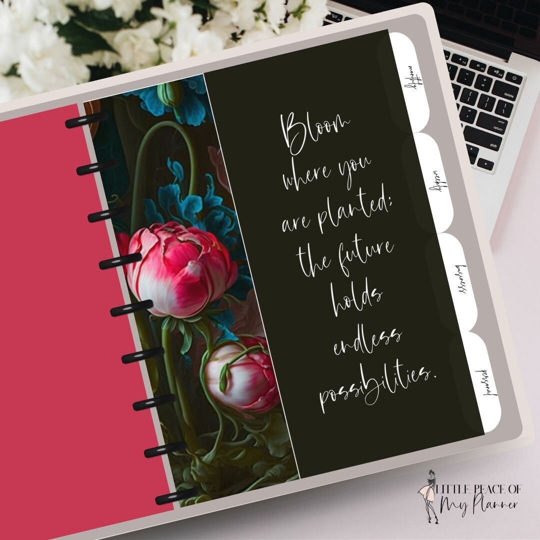 Planner Printable Dashboard Floral Planner Dashboard Floral Dashboard ...