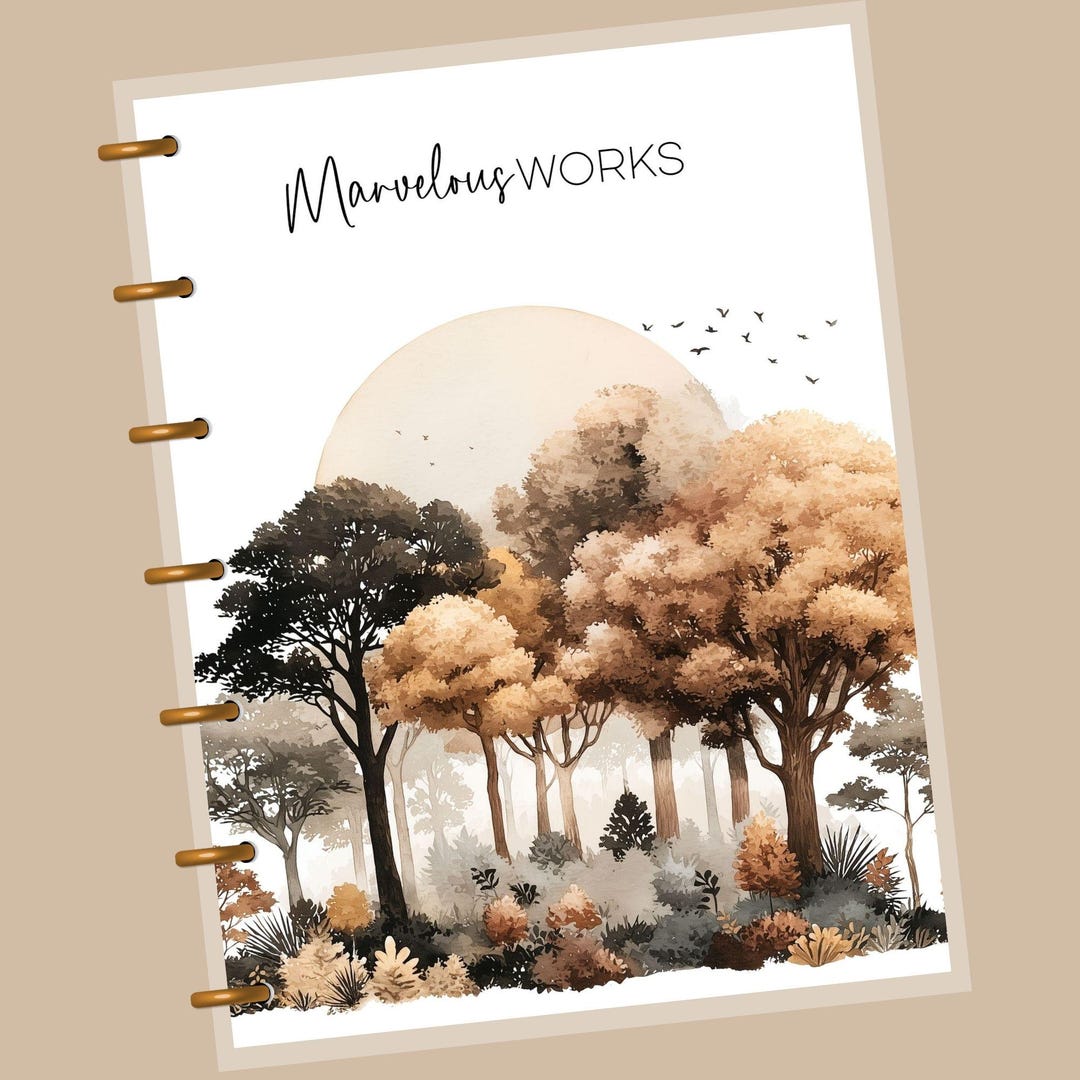 Marvelous Works Planner Dashboard – Laminated Autumn Faith Divider ...