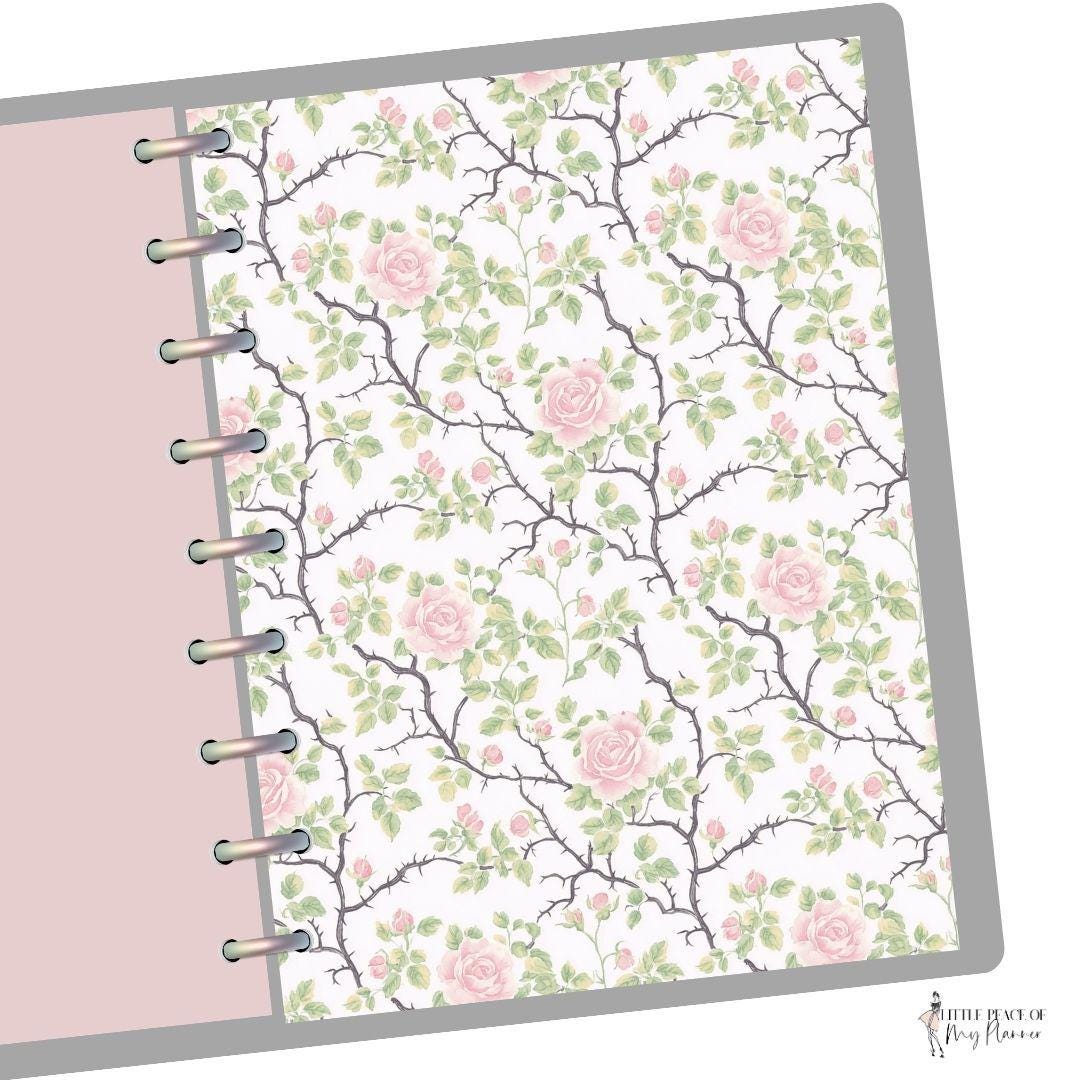 Vintage Rose and Thorn Planner Dashboard – Romantic Floral With Soft ...
