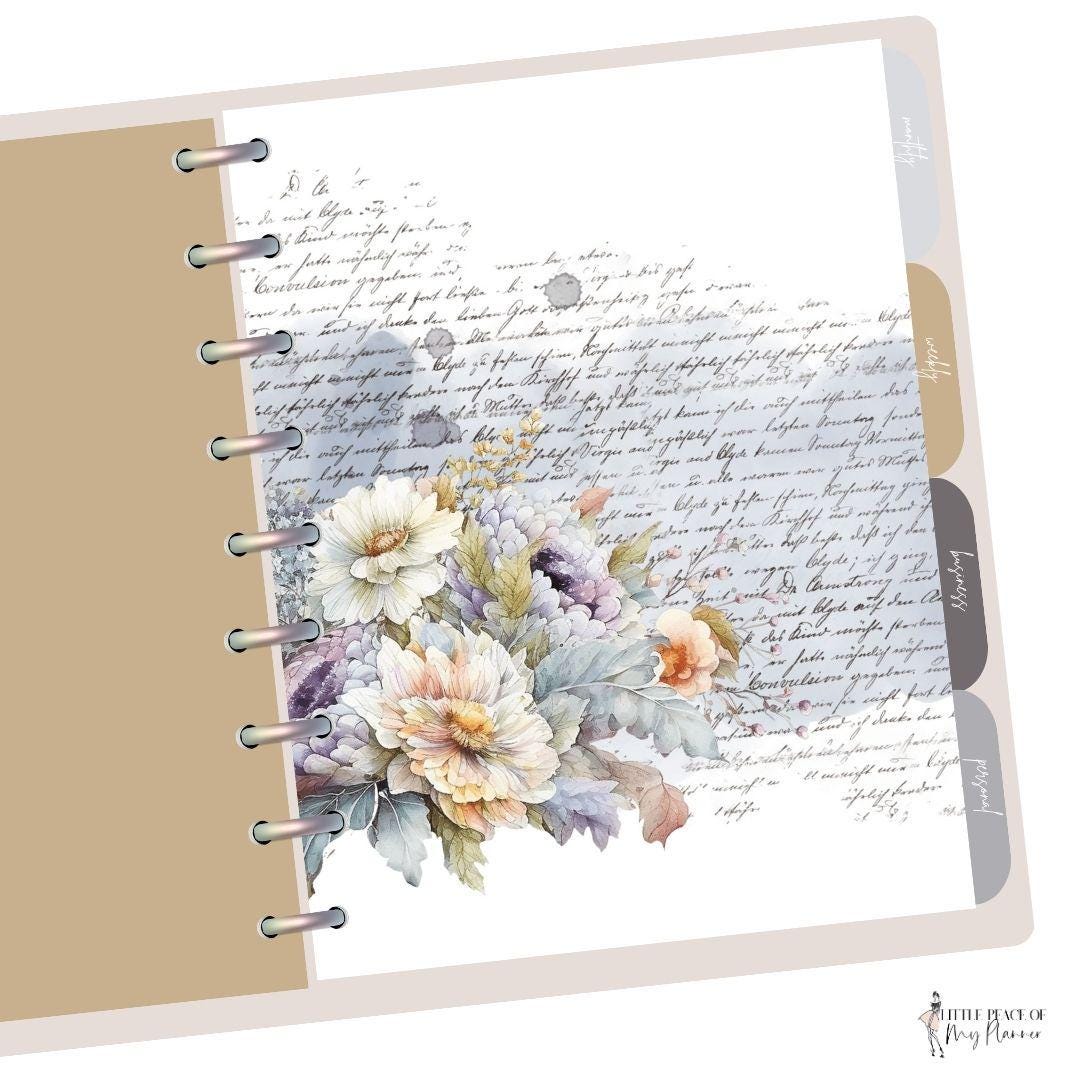 Pastel Bloom Planner Dashboard #1 for Happy Planner and Ring Planner ...