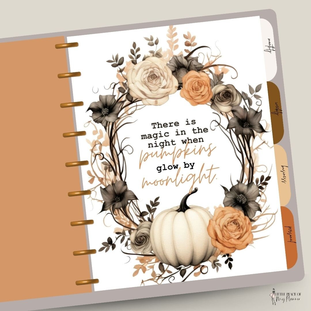 Halloween Quote Printable Dashboard for Happy Planner and Ring Planner ...
