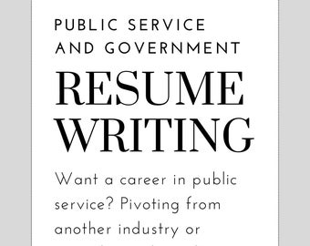 Public Service Resume Writing Service