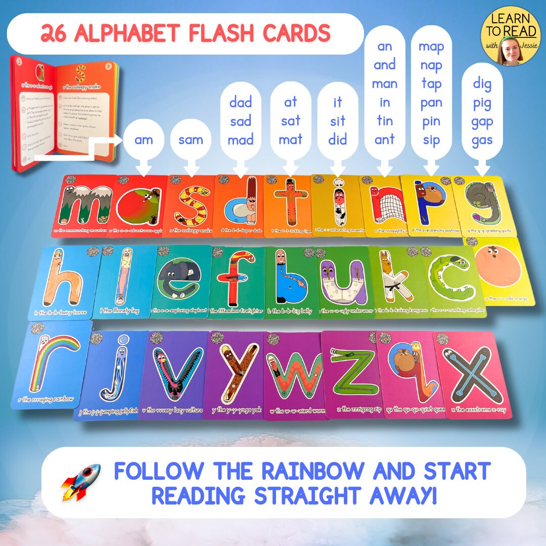 Phonics Flashcards - Etsy