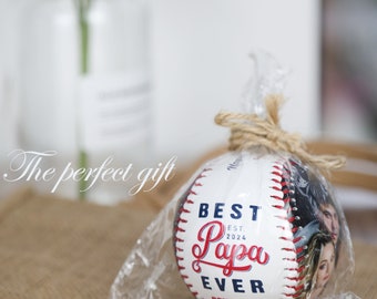 Custom Photo Baseball, Personalized Baseball, Baseball, Dad Gift, Father’s Day Gift, Baseball Coach Dad, Gift from Daughter, Gift For Him