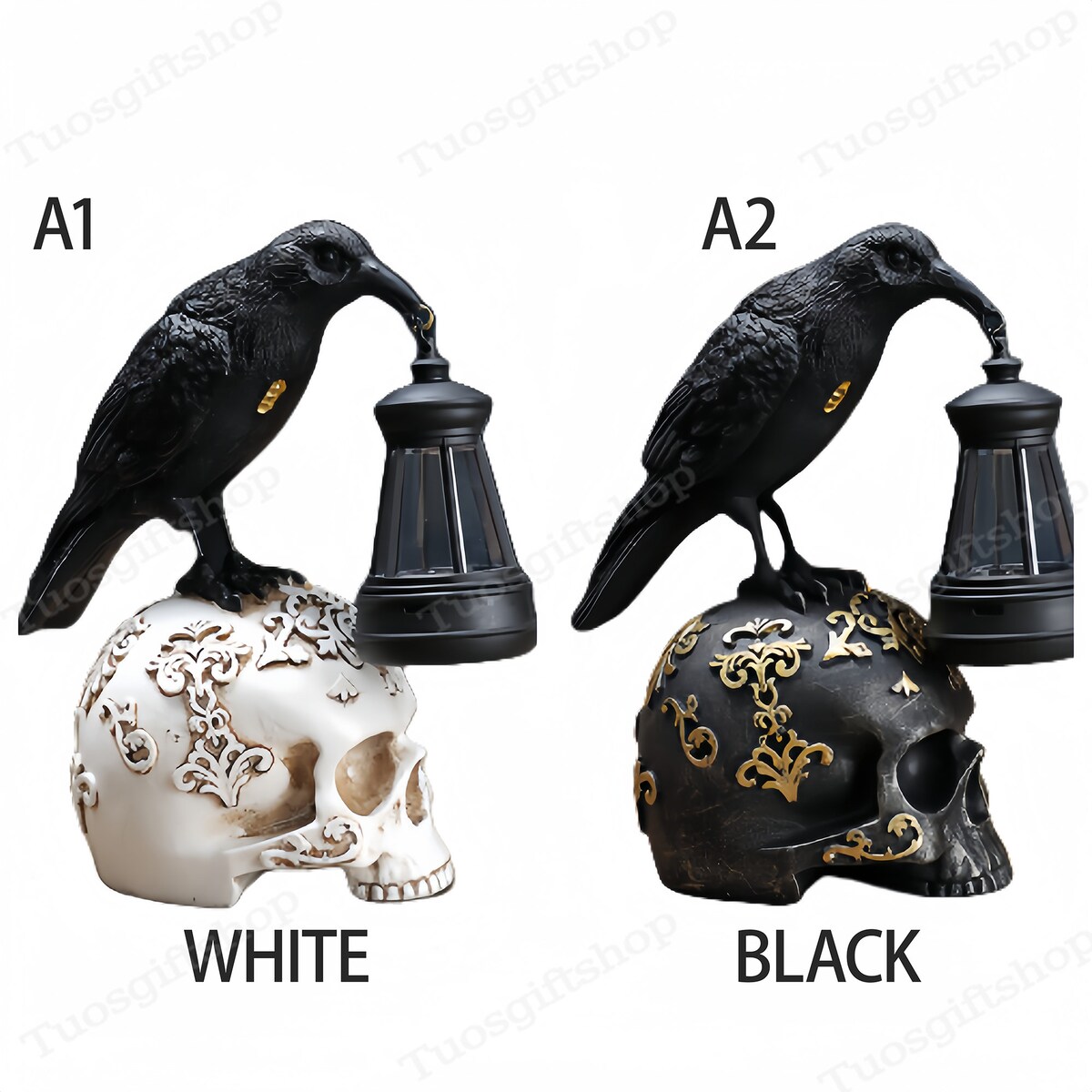 Halloween Lantern Crow Ornaments,courtyard Garden Horror Night Light,lanterns for Halloween Decoration,spooky Fall Shelf Decor - Etsy