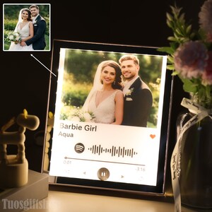 Xiuyours Personalized Night Light Custom 3D Photo Lamp With Picture Text Engraved, Customized Valentines Birthday Anniversary Lights Gift For Wife Husband Girlfriend Her Him