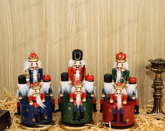 Carillon schiaccianoci vintage Schumid, carillon schiaccianoci di Natale, carillon schiaccianoci, decorazioni natalizie