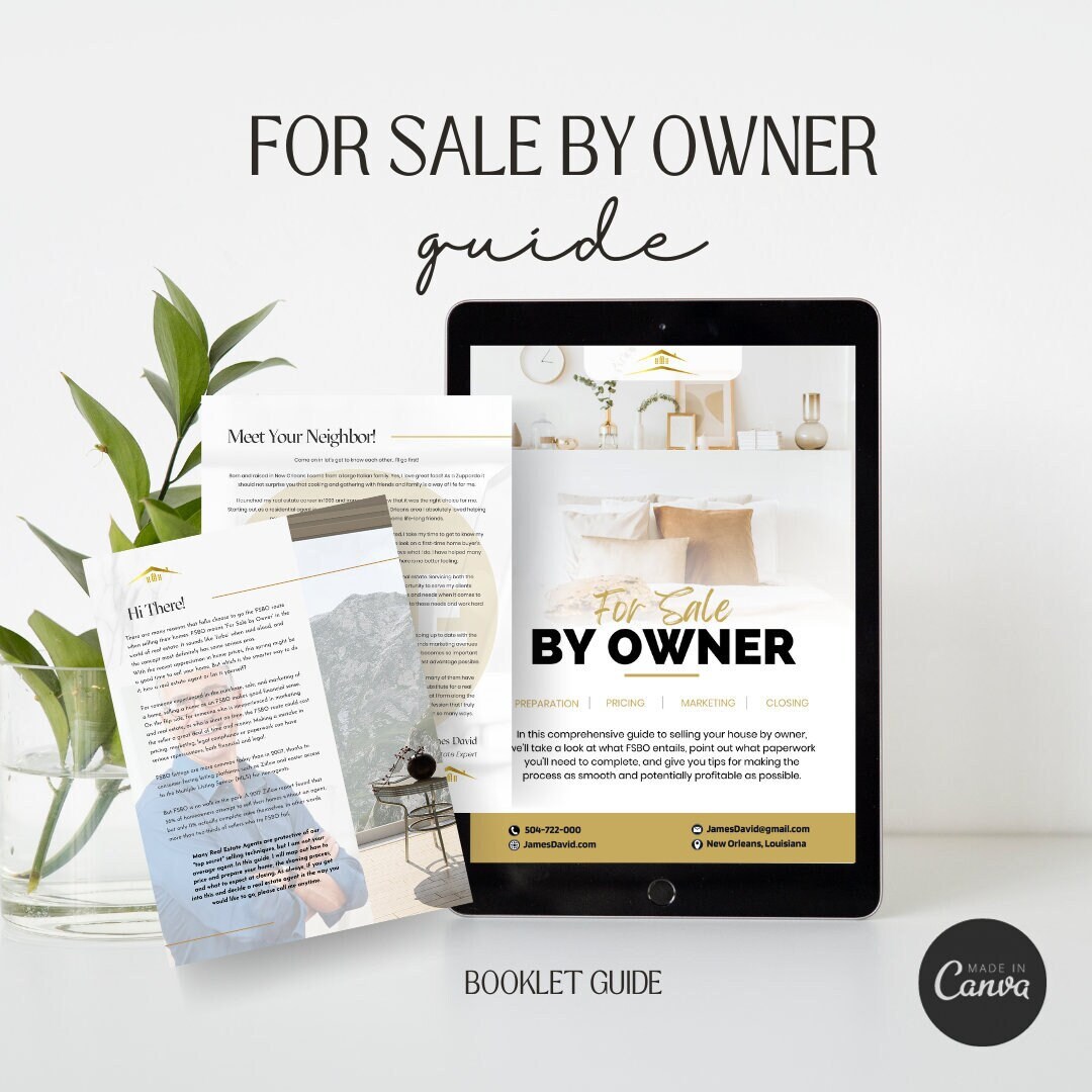 Real Estate for Sale by Owner Packet Guide - Etsy